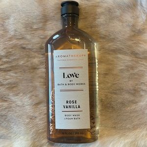 BBW Aromatherapy “Love” Rose Vanilla body wash + foam bath